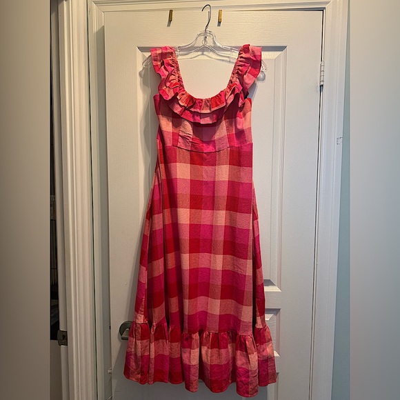 KATE SPADE ♠️ Picnic Woven Ruffle Midi Dress - Picture 10 of 12